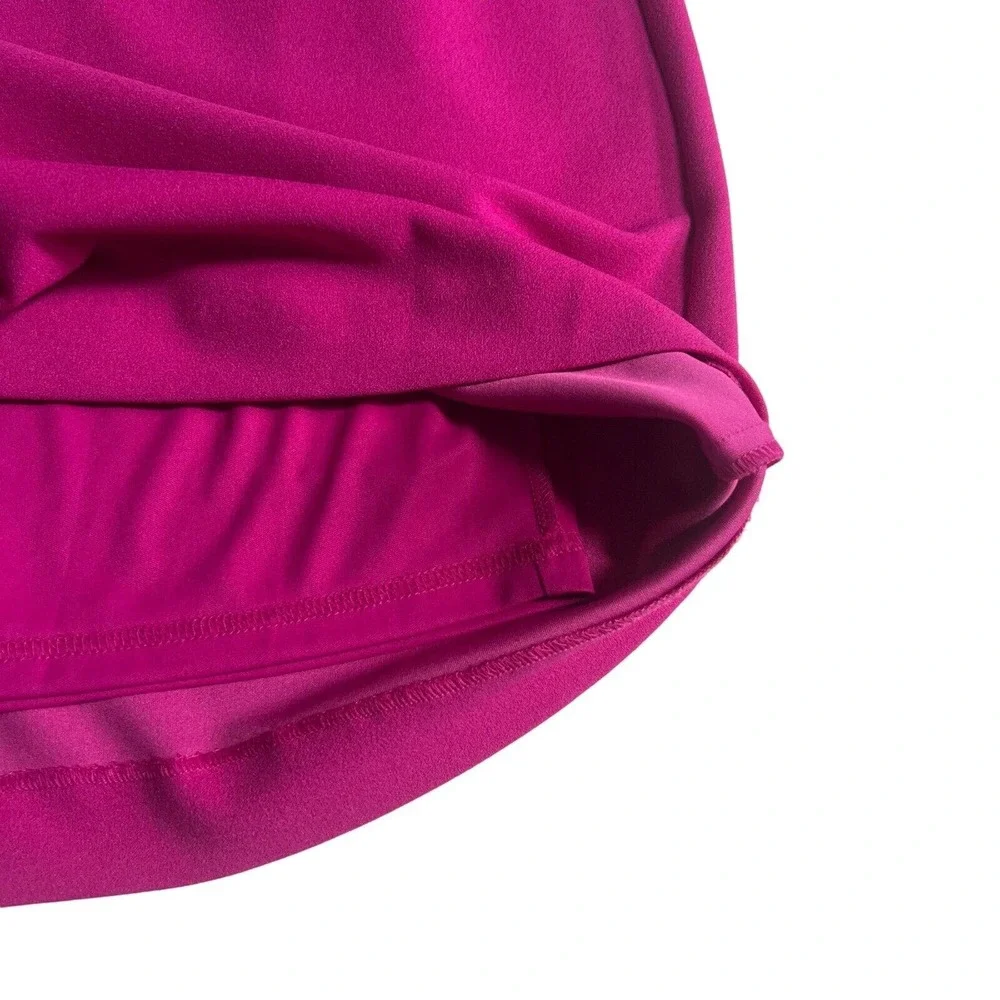 Badgley Mischka Hot Pink One-Shoulder Mini Dress